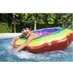 Piscina fuori terra rotonda gonfiabile da giardino pompa filtro 396x84 cm grigio - immagine 4