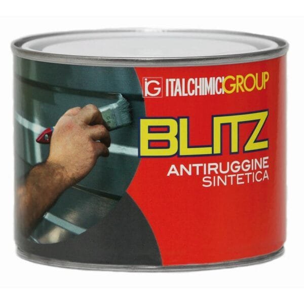 Vernice antiruggine sintetica colore Rosso resistente ottima copertura 500 ml - immagine 1