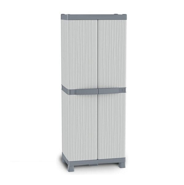 Armadio da esterno Tuttopiani 2 ante 4 ripiani Base2700 Terry 70x43,8x181,8 cm - immagine 1
