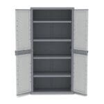 Armadio da esterno 2 ante Tuttopiani grigio 4 Ripiani Terry 89,7x53,7x180 cm - immagine 2