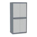 Armadio da esterno 2 ante Tuttopiani grigio 4 Ripiani Terry 89,7x53,7x180 cm