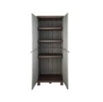 Armadio Tuttopiani 2 ante in resina per esterno interno 3 ripiani 68x39x170 cm - immagine 2