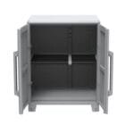 Armadio tuttopiani 2 ante 1 ripiano modulabile Armadietto basso esterno Grigio - immagine 2