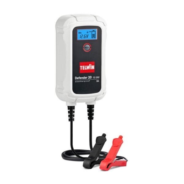 Caricabatterie e mantenitore di carica elettronico Defender 20 Telwin 12/24 Volt - immagine 1