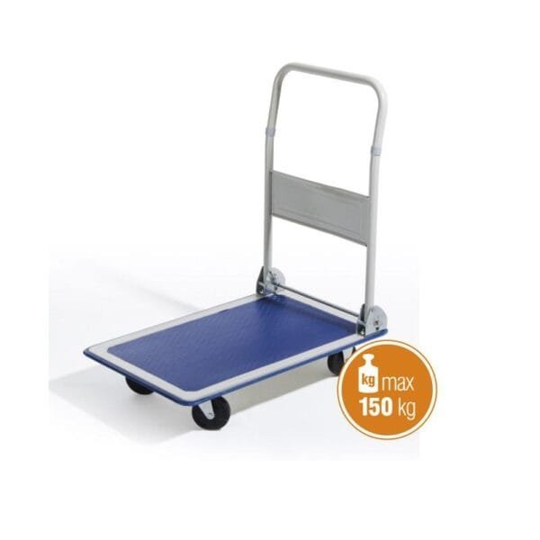 CARRELLO CON PIANALE TUTTOFARE PORTAPACCHI PIEGHEVOLE PORTATA 150 KG - immagine 1