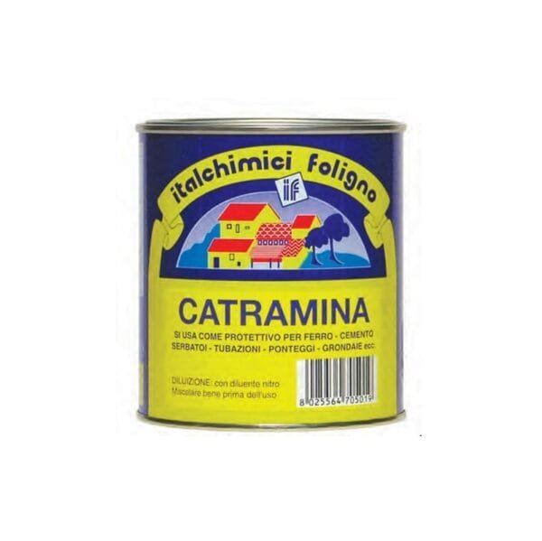 Catramina bituminosa impermeabilizzante nera protettiva per ferro legno 750 ML - immagine 1