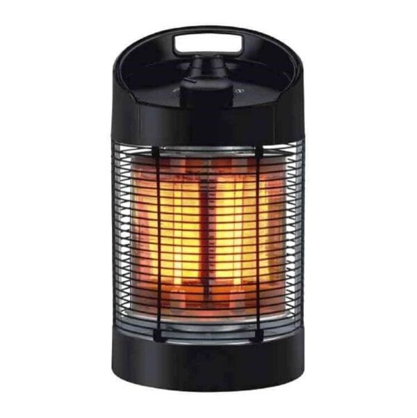 Stufa elettrica basso consumo al carbonio oscillante con termostato Nera 700W - immagine 1