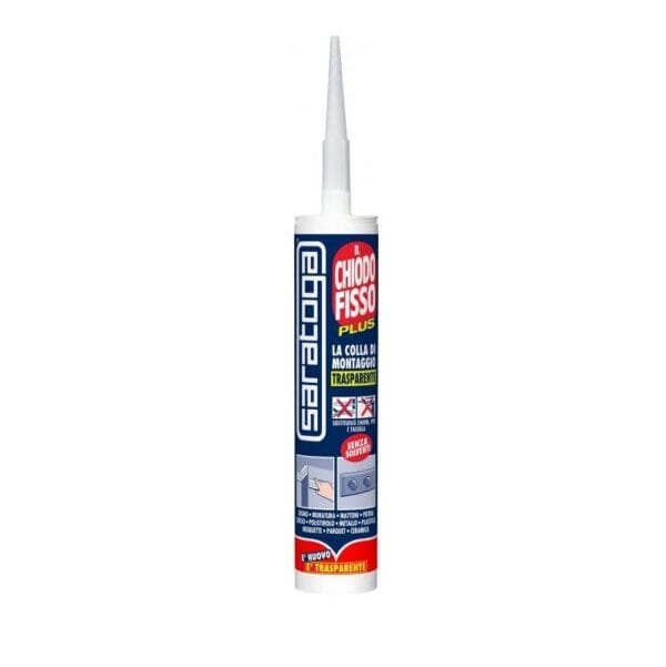 Colla di montaggio trasparente saratoga Il Chiodo Fisso Plus cartuccia 280 ML - immagine 1