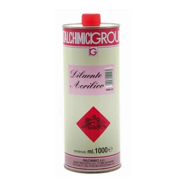 Diluente acrilico Limpido Incolore solvente diluizione di fondi e finiture 1 LT - immagine 1