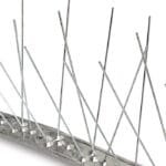 Dissuasori per piccioni volatili in acciaio inox per grondaie tetto 100x2.7 cm