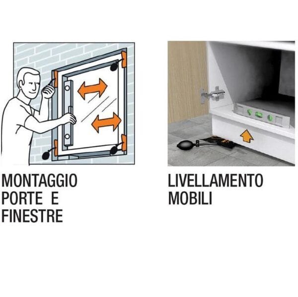 Cuscino Gonfiabile Winbag con pompa manuale e valvola 240x240mm portata 250 KG - immagine 3
