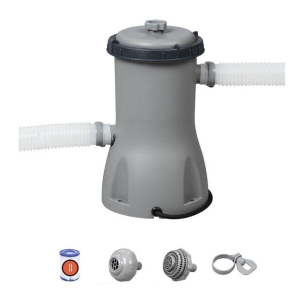 Pompa filtro a cartuccia per Piscina Bestway fuoriterra portata 3.028 L/h - immagine 1