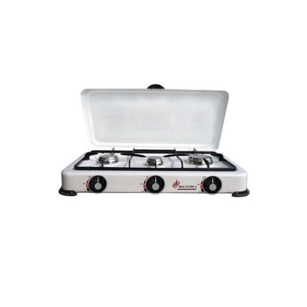 Fornello a Gas GPL 3 Fuochi Fornellino da Campeggio Portatile Casa Cucina - immagine 1