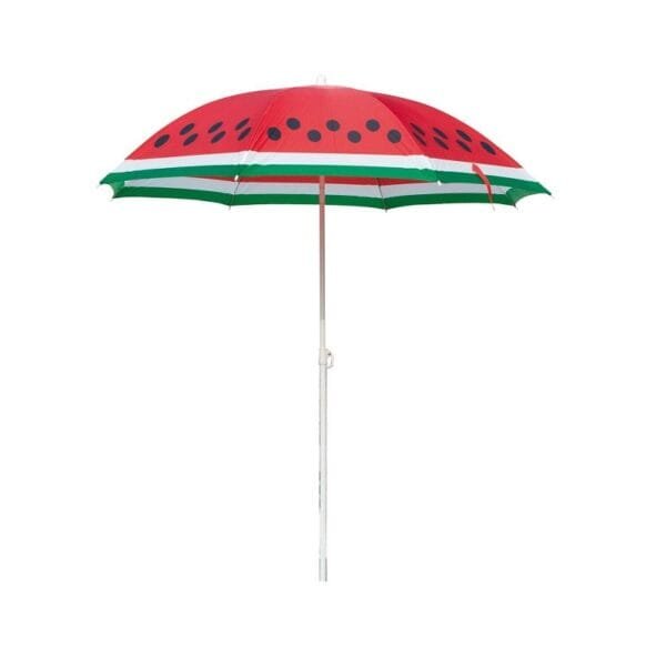 Ombrellone da Mare Spiaggia Frutta Cocomero Reclinabile Telo Poliestere 180 cm - immagine 1