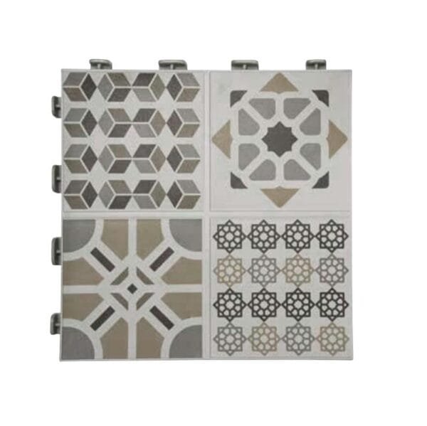 Piastrelle pavimento Decorative da esterno giardino incastrabili 40x40 cm - immagine 1