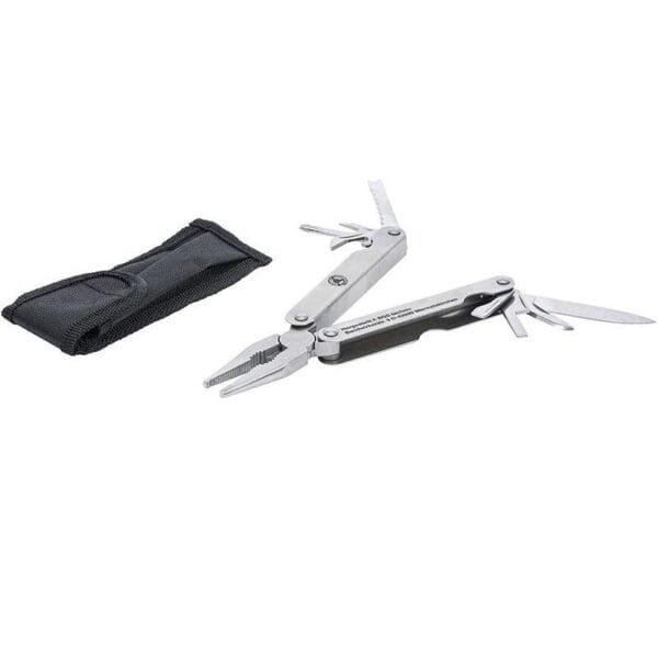 Pinza multiuso in acciaio inox 12 funzioni Tascabile con custodia da cintura BGS 160 MM - immagine 2