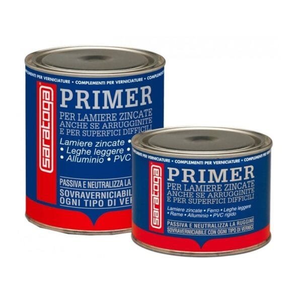 Saratoga Primer per lamiere zincate arrugginite ferro alluminio grigio 1 LT - immagine 1