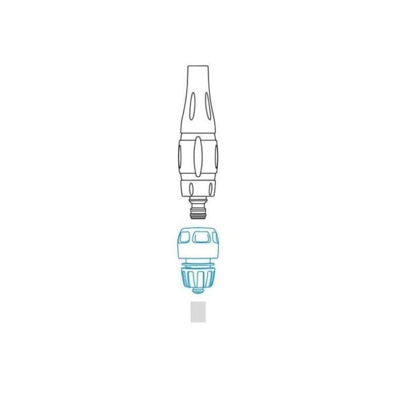 Raccordo portagomma innesto rapido per tubo acqua giardino irrigazione 1/2 5/8 - immagine 2