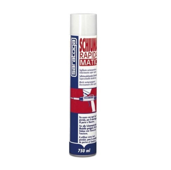 Schiuma Rapida poliuretanica per pistola auto espandente Saratoga 750 ml - immagine 1