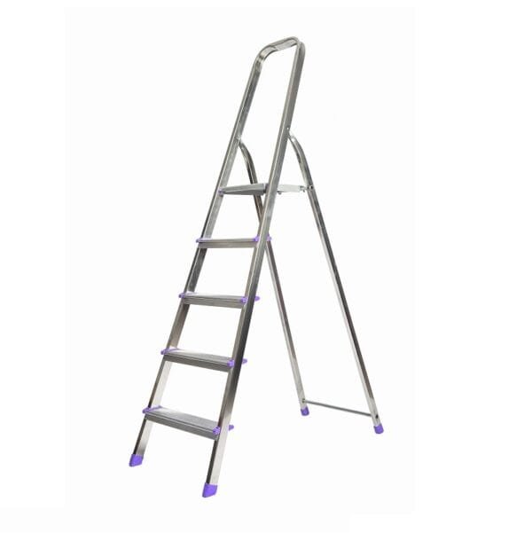 Scala alluminio 6 gradini per casa domestica piedini antiscivolo Sicos 132 cm - immagine 1