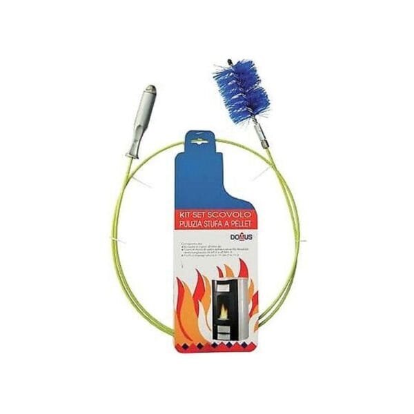 Scovolo Kit pulizia Stufa a Pellet Tubi Canna Fumaria Domus MM 80 H 2 MT - immagine 1