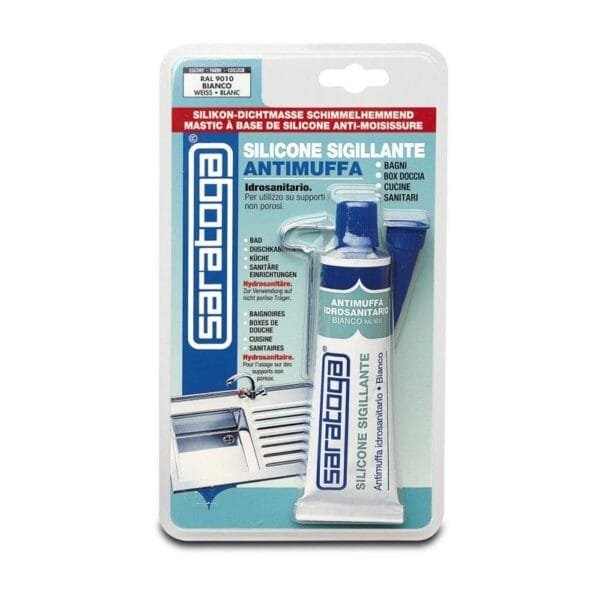 Silicone Sigillante Antimuffa Saratoga Universale per bagno box doccia cucina sanitari 60 ML - immagine 1