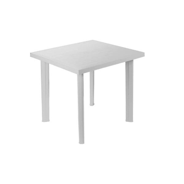 Tavolo da giardino esterno Quadrato resina Bianco per Bar Terrazzo 80x75 h72 CM - immagine 1