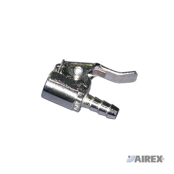 Testina gonfiaggio universale nichelata a leva Gonfia gomme aria compressa 6 mm - immagine 1