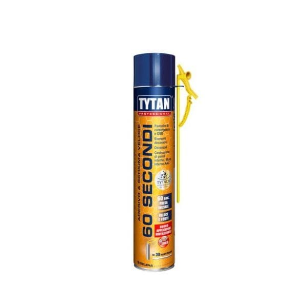 Schiuma poliuretanica Tytan 60 secondi Manuale professionale universale ultra-rapido 750ml giallo - immagine 1