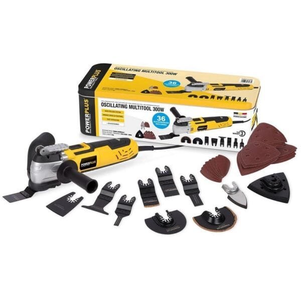 Utensile multifunzione oscillante multiuso 300W con accessori 36pz  POWX1347MC - immagine 1