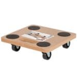 Carrello pedana con ruote Pianale in Legno Portapacchi 29x29 CM portata 200 KG