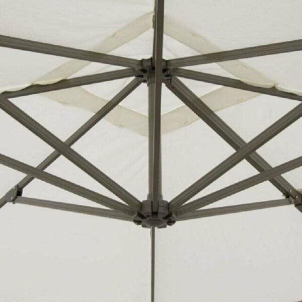Ombrellone da giardino 3x3 a braccio decentrato reclinabile telo 280gr Deluxe - immagine 2
