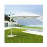 Ombrellone da giardino 3x3 a braccio decentrato reclinabile telo 280gr Deluxe - immagine 5