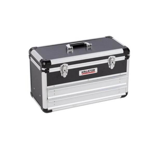 Valigia porta attrezzi vuota 120047 Valigia porta attrezzi vuota valigetta in alluminio portautensili con 2 cassetti - immagine 1