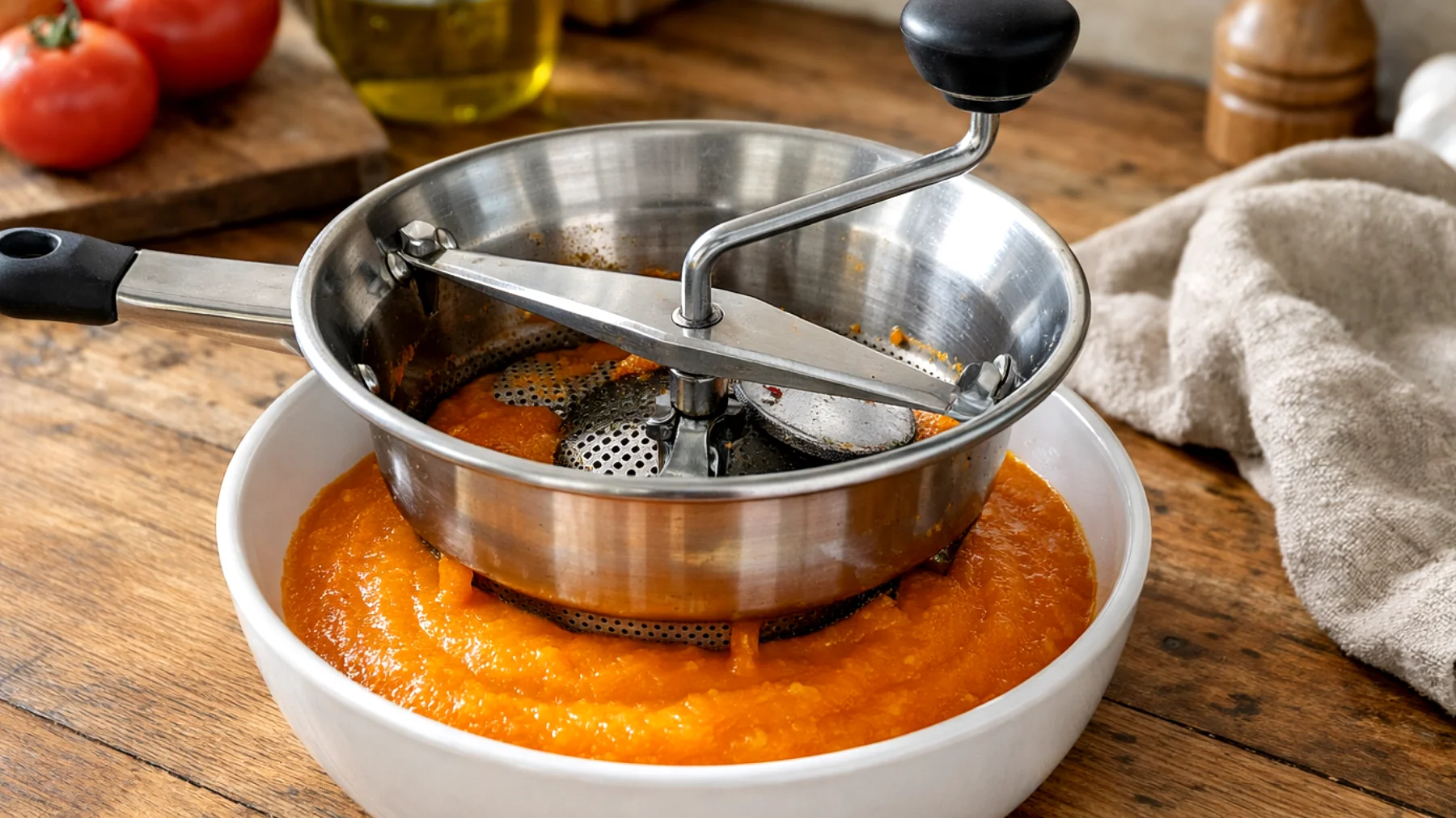 Molte persone utilizzano il passaverdure in modo scorretto, ottenendo risultati scadenti: verdure troppo liquide, puree grumose o spreco di cibo che rimane intrappolato nel setaccio. Non conoscere la tecnica giusta, la pressione da applicare e quale disco utilizzare per ogni alimento porta a frustrazione e a sottovalutare questo strumento tradizionale che invece può dare risultati superiori ai frullatori moderni."